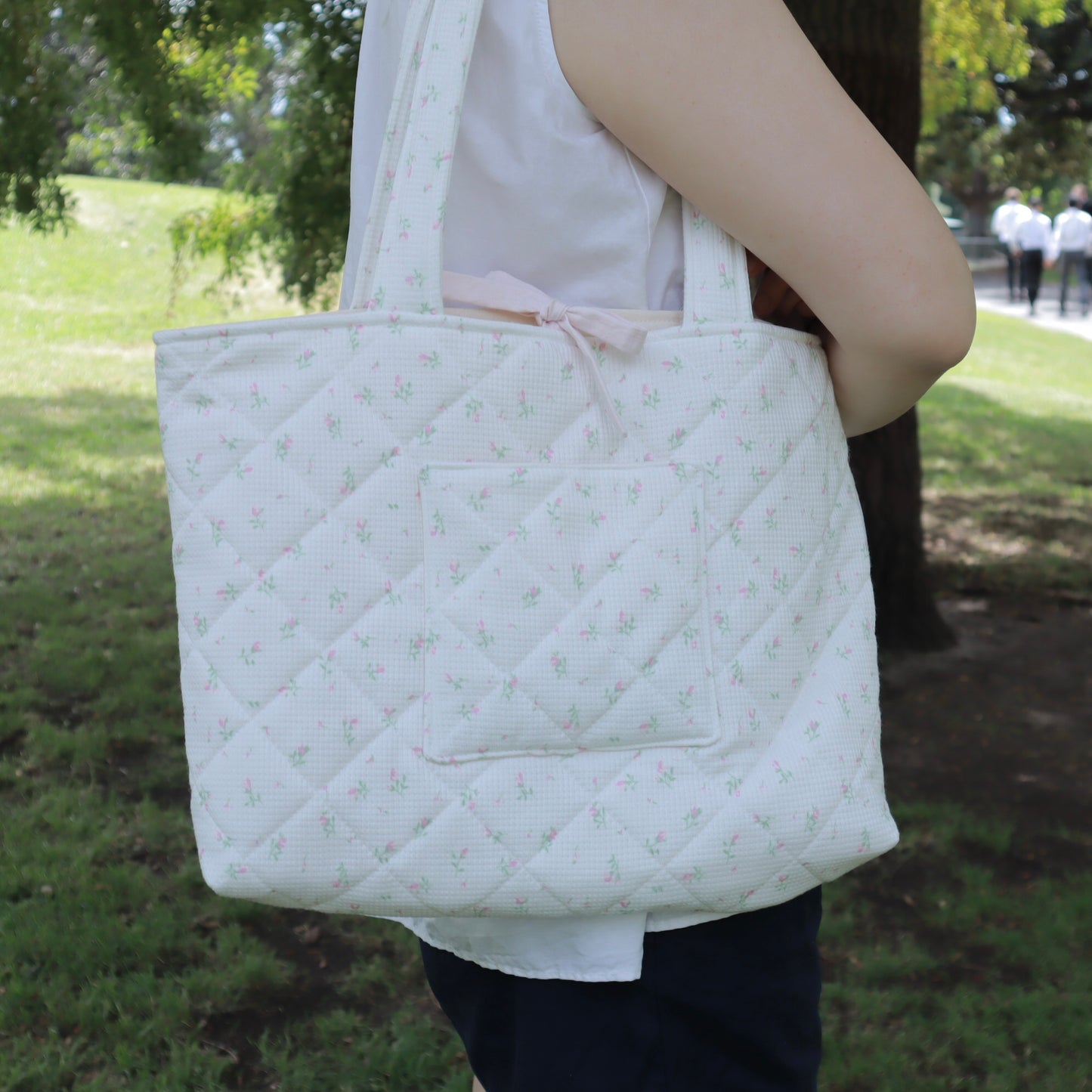 Quilted Tote Bag Sewing Pattern PDF