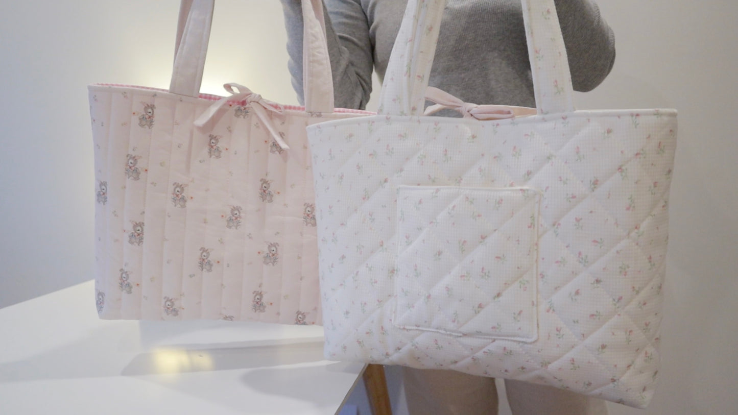 Quilted Tote Bag Sewing Pattern PDF