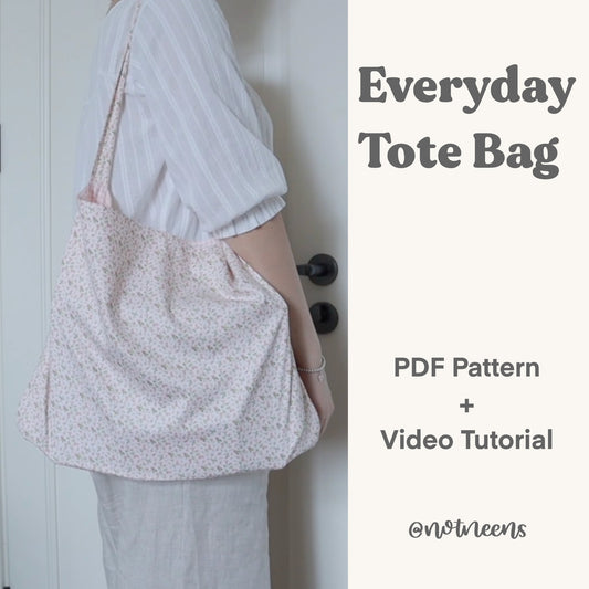 Everyday Tote Bag Sewing Pattern PDF
