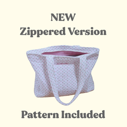 Quilted Tote Bag Sewing Pattern PDF